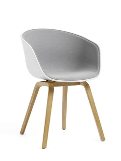 About a Chair AAC22 forsidepolstret, hvid skal fra Hay