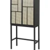 Air Cabinet, black/cane fra Design House Stockholm