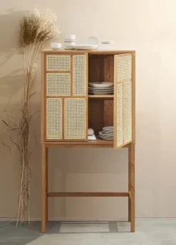 Air Cabinet, oak/cane fra Design House Stockholm