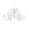 Apollo Chandelier 1065, hvid opalglas fra Hay