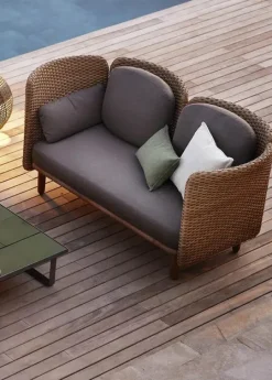 Arch 2-pers. Sofa m. lav arm/ryg fra Cane-line