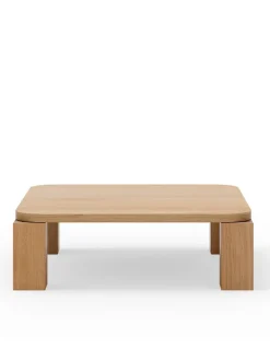 Atlas Sofabord 820x820, Natural Oak fra New Works