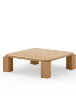 Atlas Sofabord 820x820, Natural Oak fra New Works