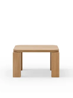 Atlas Sofabord 600x600, Natural Oak fra New Works