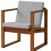 BK11 udendørs loungestol, olieret teak inkl. charcoal hynde fra Carl Hansen & Søn
