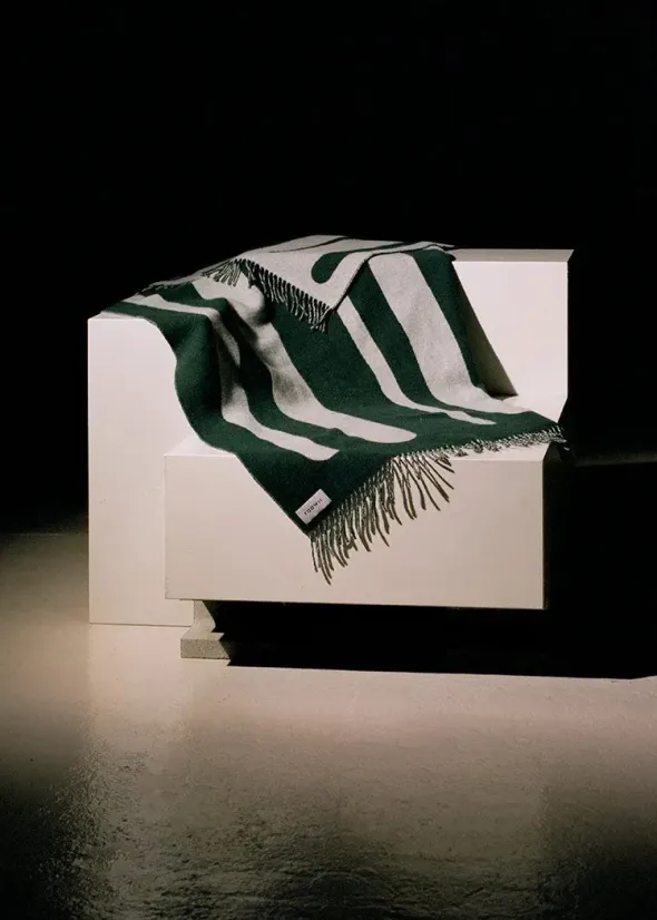 Brush Plaid, green/porcelain fra raawii