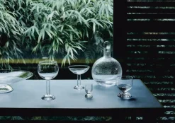 Bubble Glass Champagne Coupe, plain top fra Louise Roe
