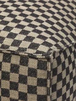 Catena Pouf L501 Check, sand/black fra Ferm Living