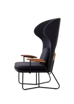 Chillax Highback loungestol i valnød, Main Line Flax 28 fra Stellar Works