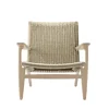 CH25 Loungestol, eg hvidolie af Hans J. Wegner