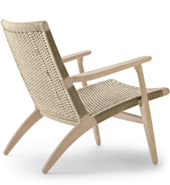 CH25 Loungestol, eg hvidolie af Hans J. Wegner