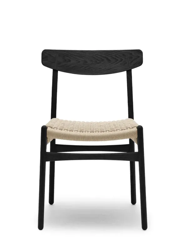CH23 Spisestol, sort eg af Hans J. Wegner