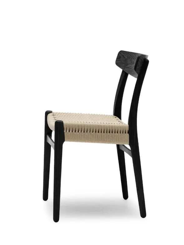 CH23 Spisestol, sort eg af Hans J. Wegner