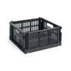 Colour Crate Medium Square, Charcoal fra Hay