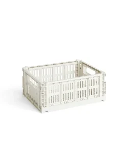 Colour crate M, off white fra Hay