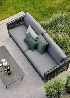 Connect 3 personers Sofa, black/antracite fra Cane-line