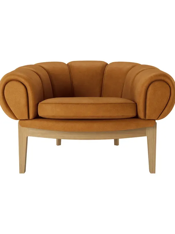 Croissant Lounge Chair, leather fra GUBI