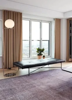 Daybed, sort læder fra HANDVÄRK