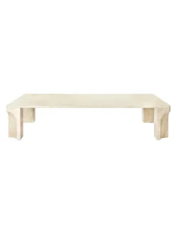 Doric Coffee Table 140 x 80 cm, Neutral White Travertine fra GUBI