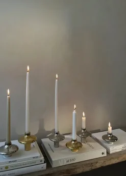 Doublet Candleholder Large, silver fra Hein Studio