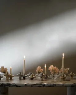 Doublet Candleholder Large, silver fra Hein Studio