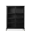 Dowry III kabinet, onyx eg, clear glass fra Stellar Works