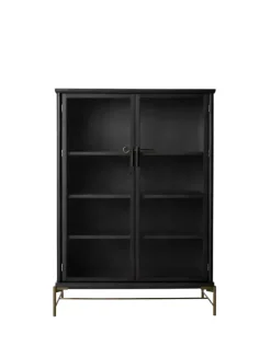 Dowry III kabinet, onyx eg, clear glass fra Stellar Works