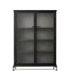 Dowry III kabinet, onyx eg, frosted glass fra Stellar Works