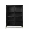 Dowry III kabinet, sort eg, clear glass fra Stellar Works