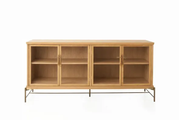 Dowry II kabinet, eg, clear glass fra Stellar Works