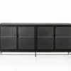 Dowry II kabinet, sort eg, frosted glass fra Stellar Works