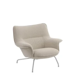 Doze Lounge Chair, Low Back, Heath tekstil, Tube base fra Muuto