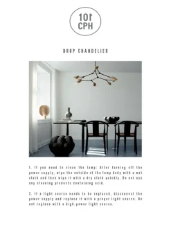 Drop Chandelier, brass fra 101 Copenhagen