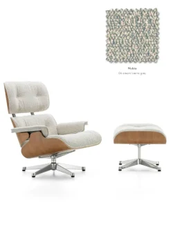 Eames Lounge Chair inkl. Fodskammel, valnød/Nubia fra Vitra