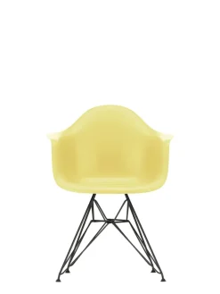 Eames Plastic Armchair DAR, sort pulverlakering fra Vitra