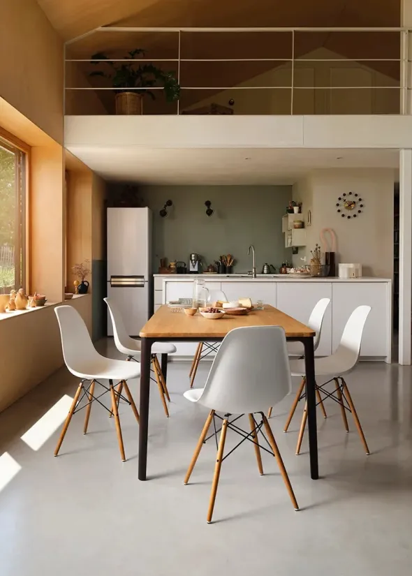 Eames Plastic Side Chair DSW, ahorntræ fra Vitra