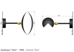 Eye Small Wall Lamp af Serge Mouille