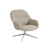 Fiber Lounge Armchair, Ecriture 240 grå swivel base fra Muuto