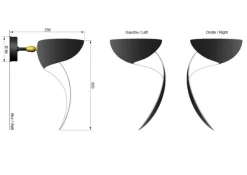 Flame Small Wall Lamp af Serge Mouille