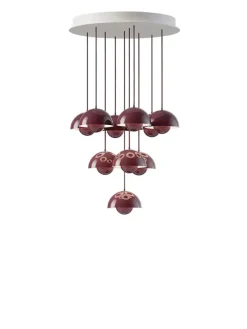 Flowerpot Chandelier VP10, 10 pendants fra &Tradition