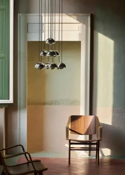 Flowerpot Chandelier VP10, 10 pendants reversed fra &Tradition