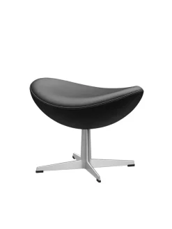 3127 Fodskammel til Ægget af Arne Jacobsen læder