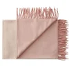 Franja Plaid, pink/white fra Silkeborg Uldspinderi