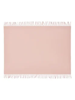 Franja Plaid, pink/white fra Silkeborg Uldspinderi
