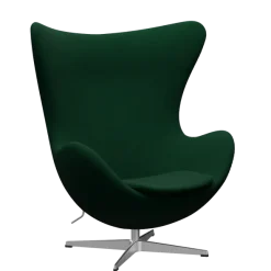 3316 Ægget loungestol, stel i børstet aluminium af Arne Jacobsen