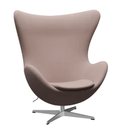 3316 Ægget loungestol, stel i børstet aluminium af Arne Jacobsen