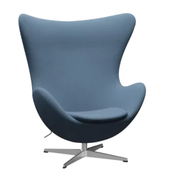 3316 Ægget loungestol, stel i børstet aluminium af Arne Jacobsen