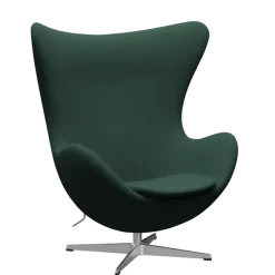 3316 Ægget loungestol, stel i børstet aluminium af Arne Jacobsen
