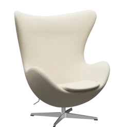 3316 Ægget loungestol, stel i børstet aluminium af Arne Jacobsen