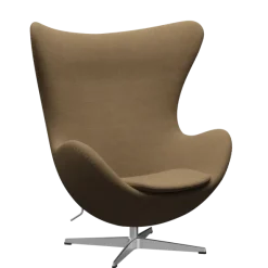 3316 Ægget loungestol, stel i børstet aluminium af Arne Jacobsen